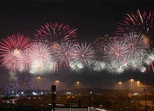 光山县焰火晚会